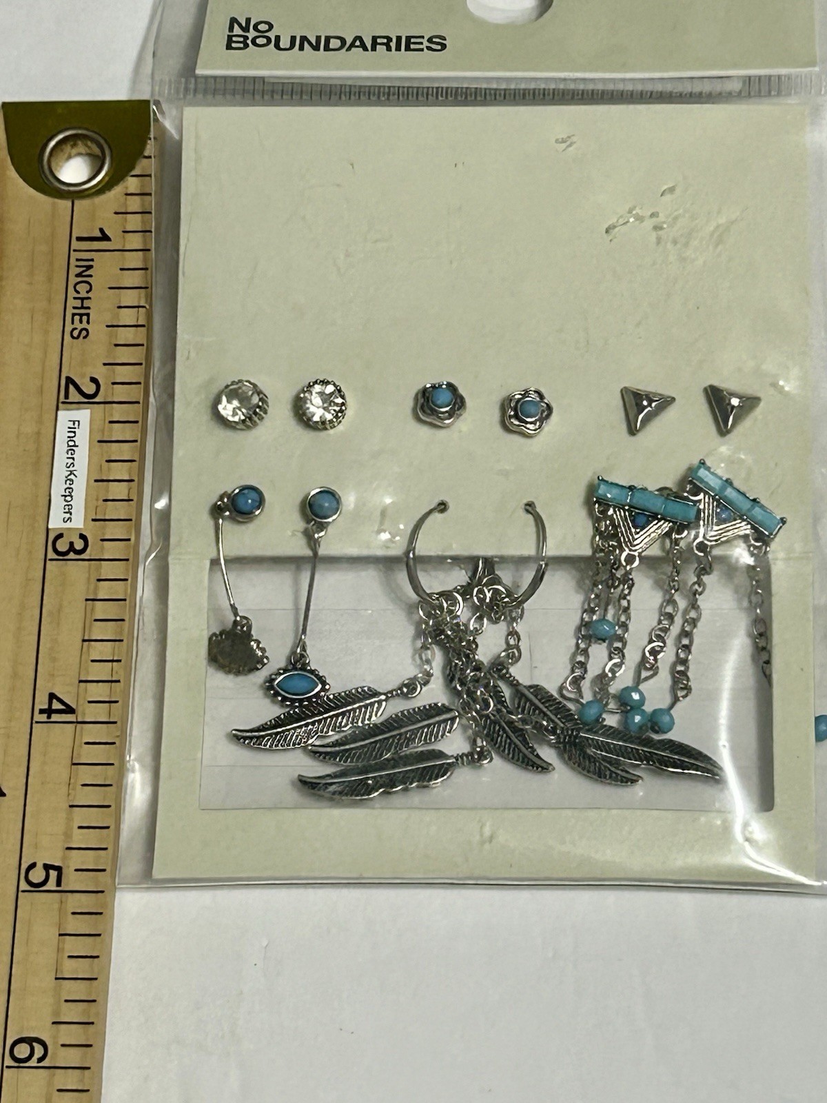 No Boundaries Women’s Hypo-allergenic Dangle & Stud 6 Pairs Earring Pack NWT