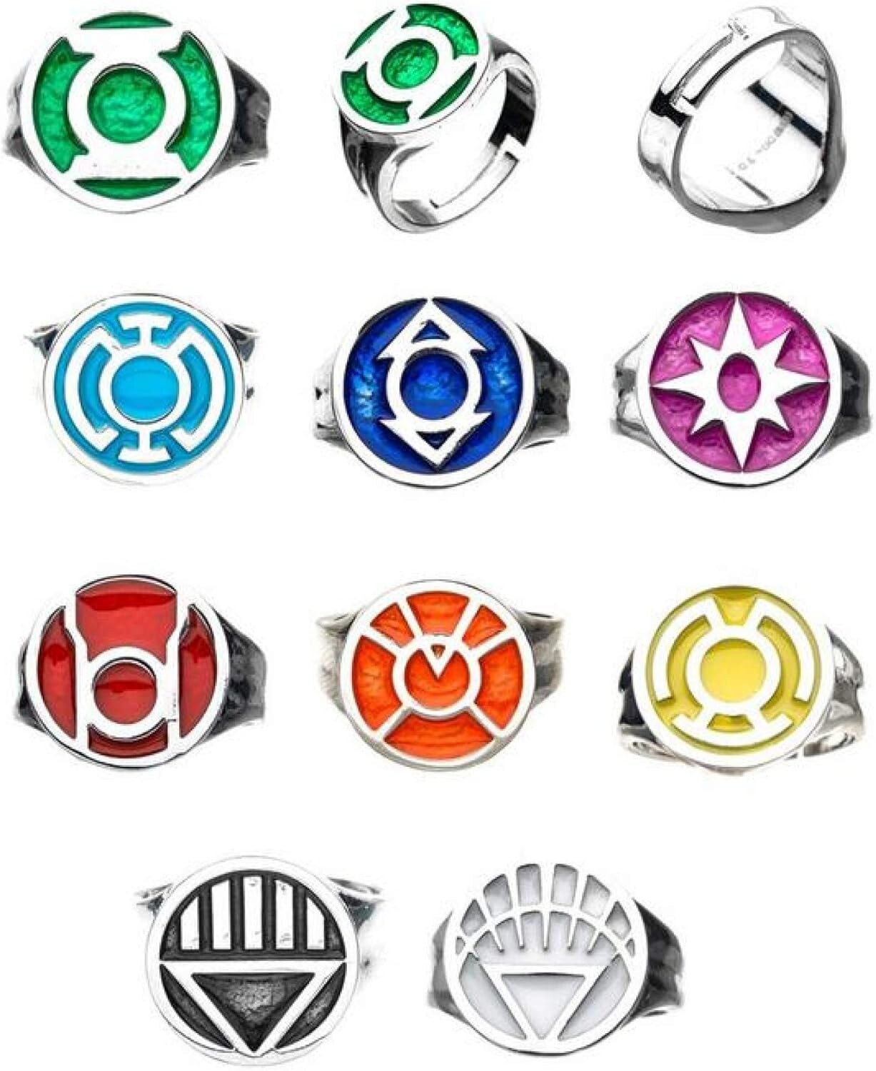 DC Comics Green Lantern Power Rings – Set of 9 Rings