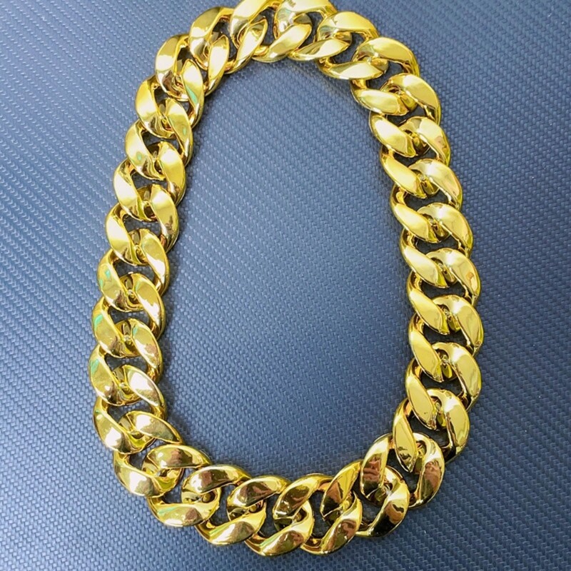 Set of 2 Durable Plastic Gold Chain Necklace Lightweight Neck Chain Comfortable