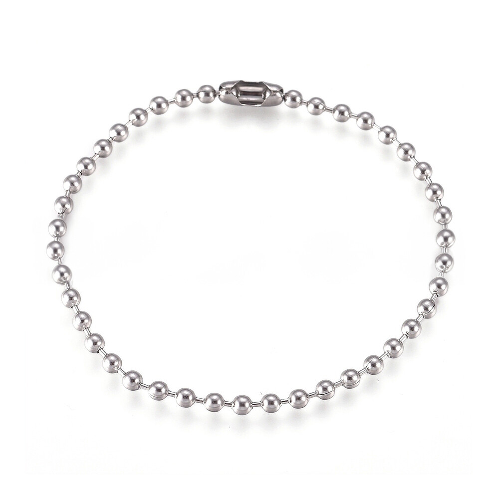 6″-10″ Stainless Steel Ball Chain Bead Bracelet Silver Gold 2/4/6/8/10mm P274
