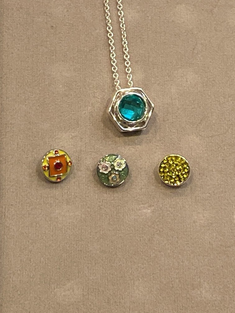Women’s Silver Necklace Interchangeable Dots Style Dots NEW WITH TAGS
