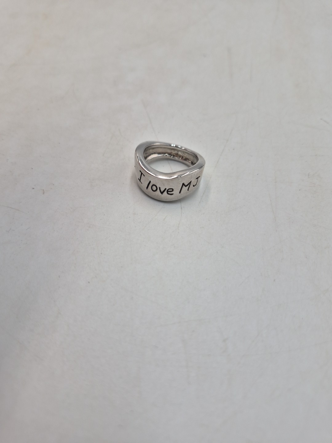 I Love MJ Steel Ring Read & See Images
