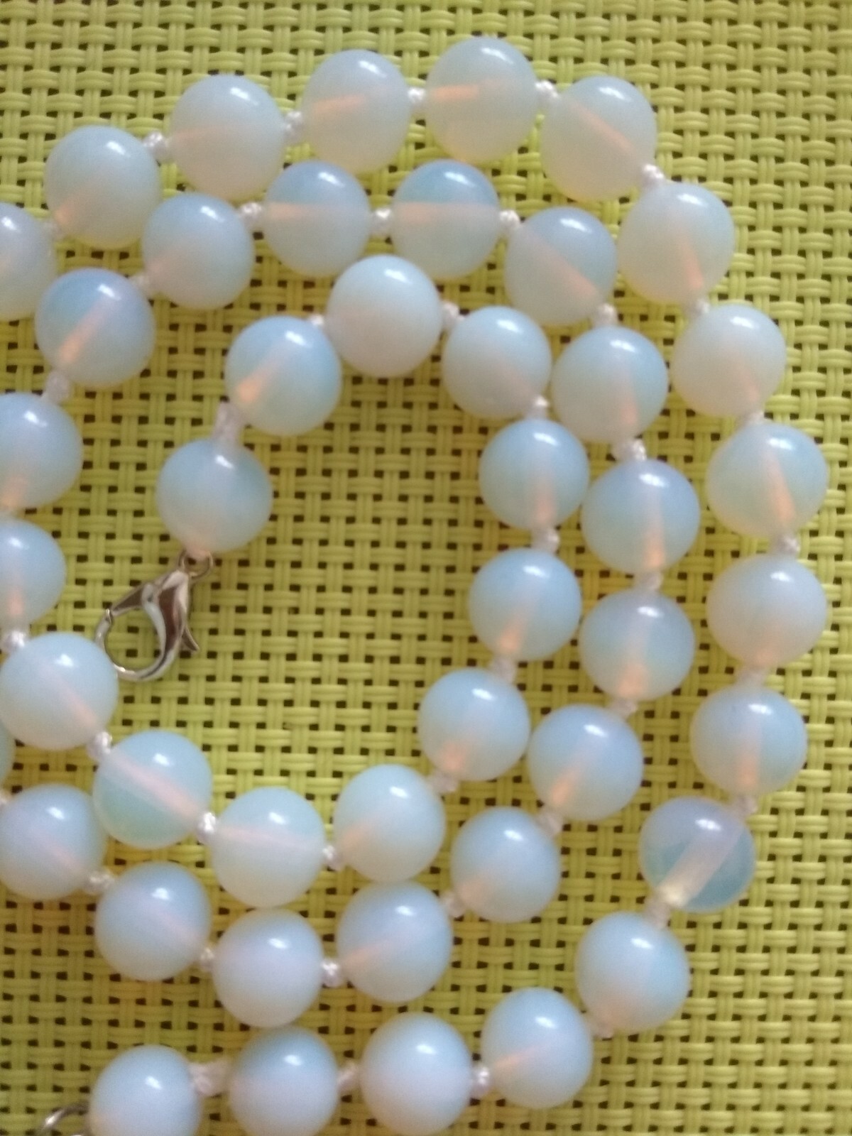 Beautiful Sri Lanka Moonstone gemstone 8mm beads necklace 17.5″- UK seller 787