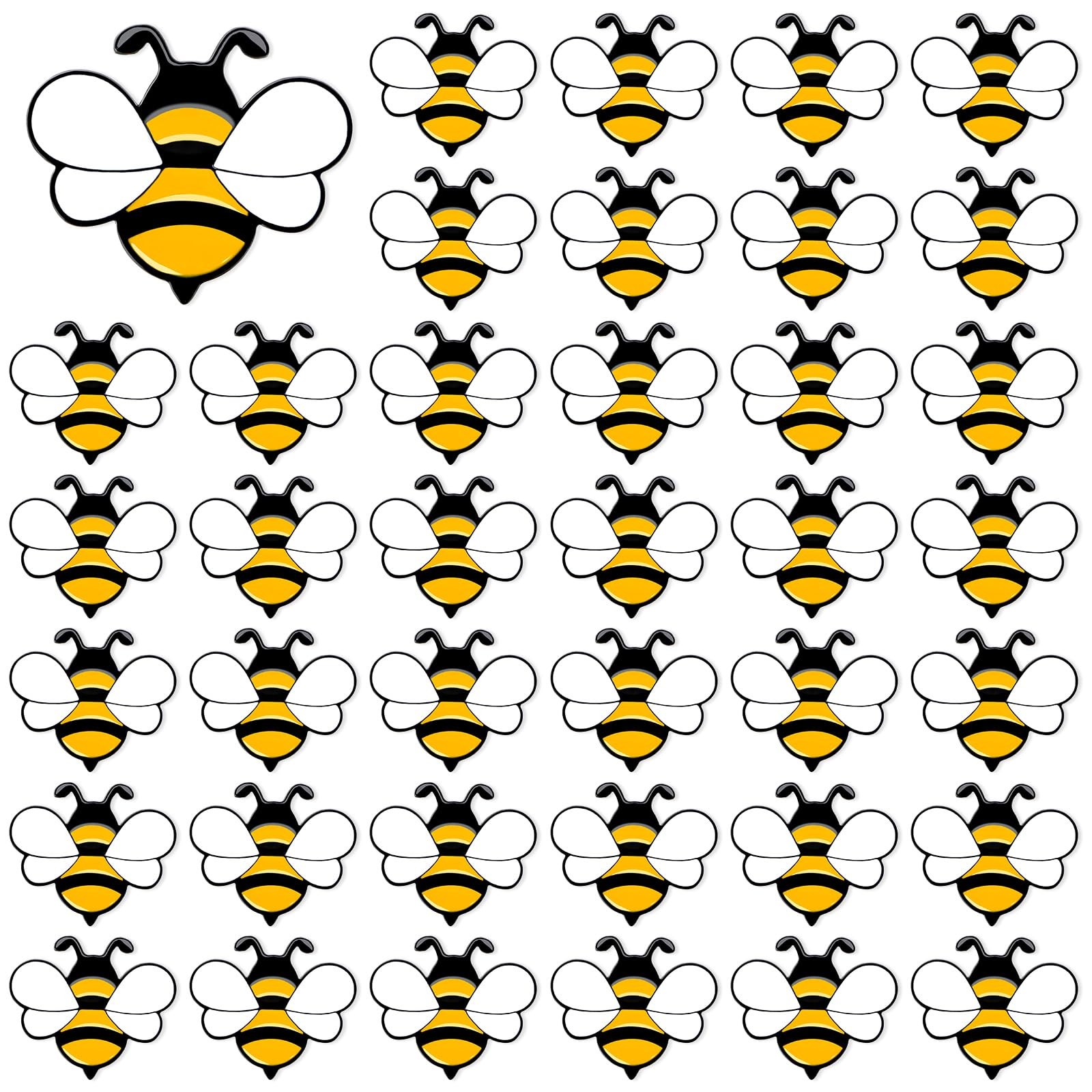 SANNIX 60Pcs Bee Pins, Enamel Honey Bee Lapel Pin Cute Bee Brooch Pins Bee Ba…