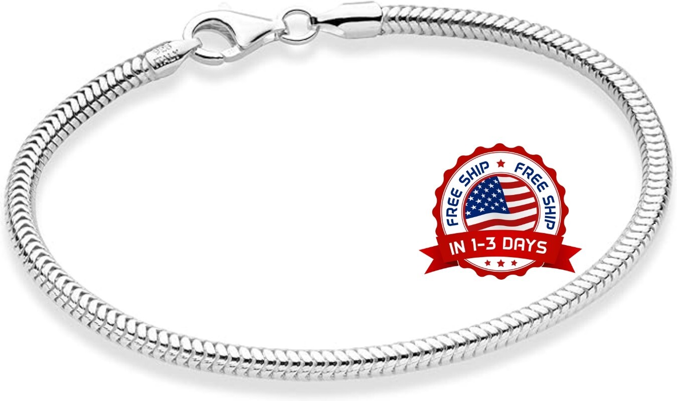 Abalorio De Plata De Ley 925 Para Hombre, Cadena De Joyería, Pulsera Geométrica.