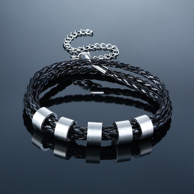 Stainless Steel Bracelet Custom Letter Name Engraved Bracelet Personalized Gift