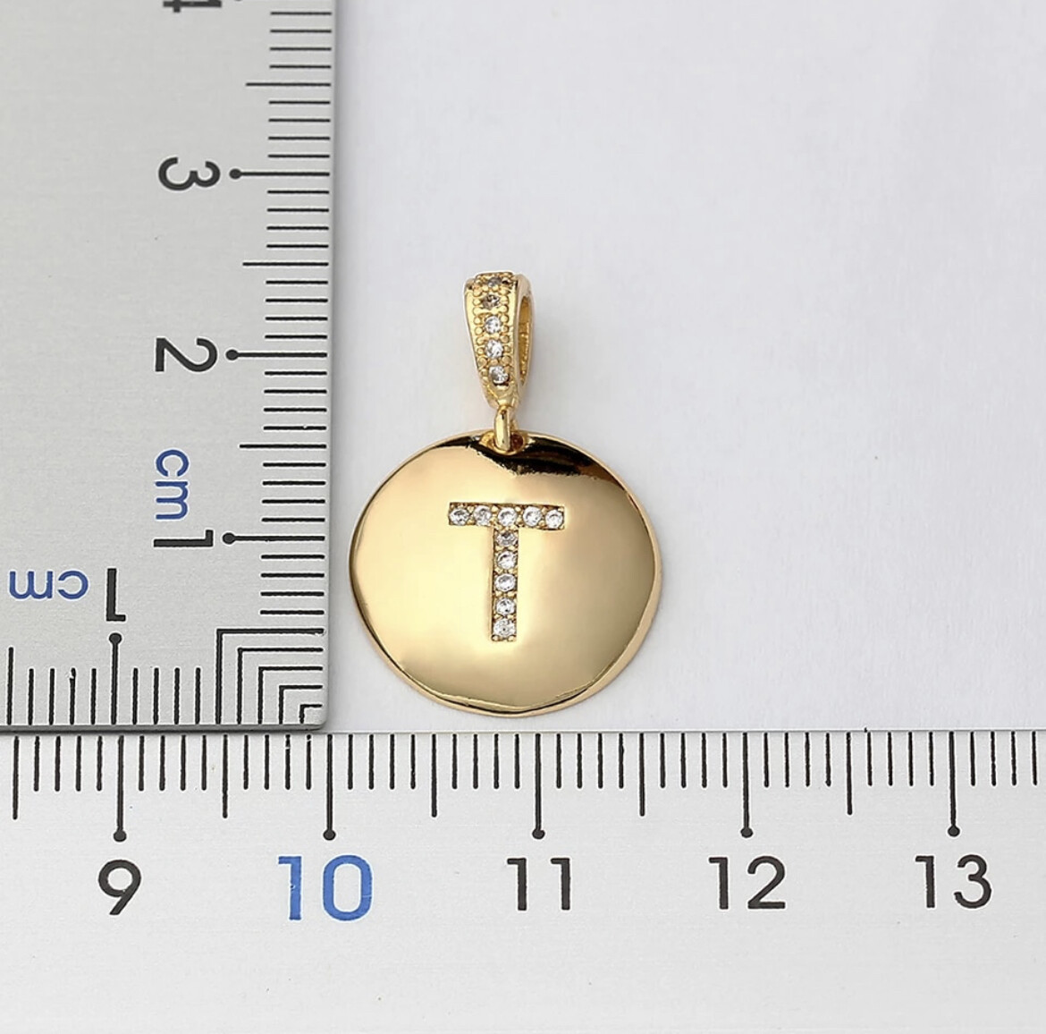Women’s Fashion Jewelry Gold CZ Letter Initial Pendant Necklace 1-74