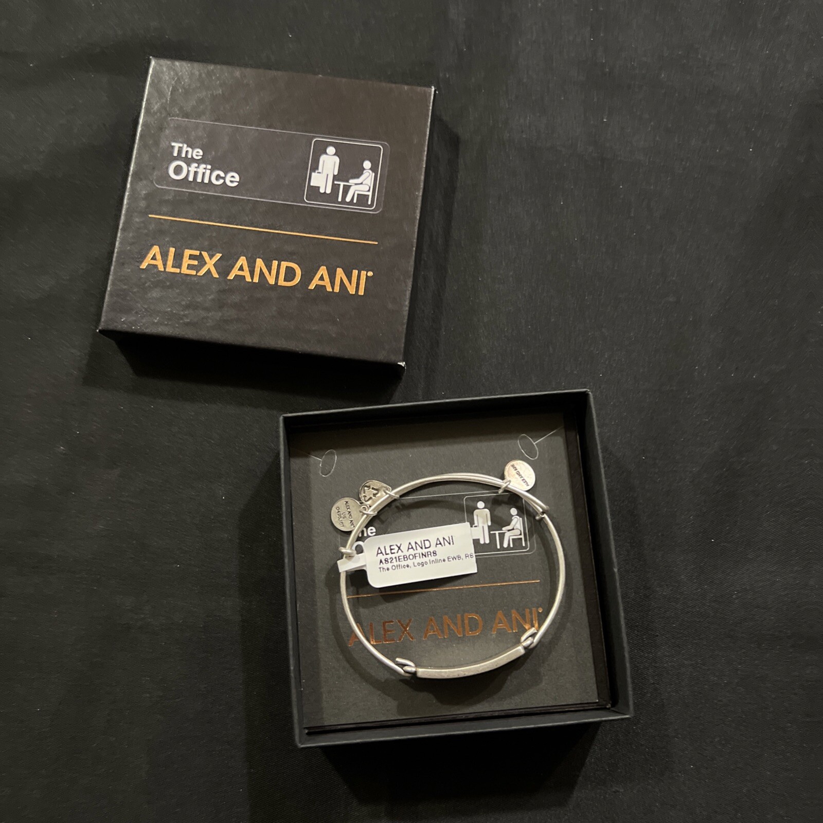 😍 Alex and Ani “The Office”Charm Bracelet Silver NWT As Pictures 😍