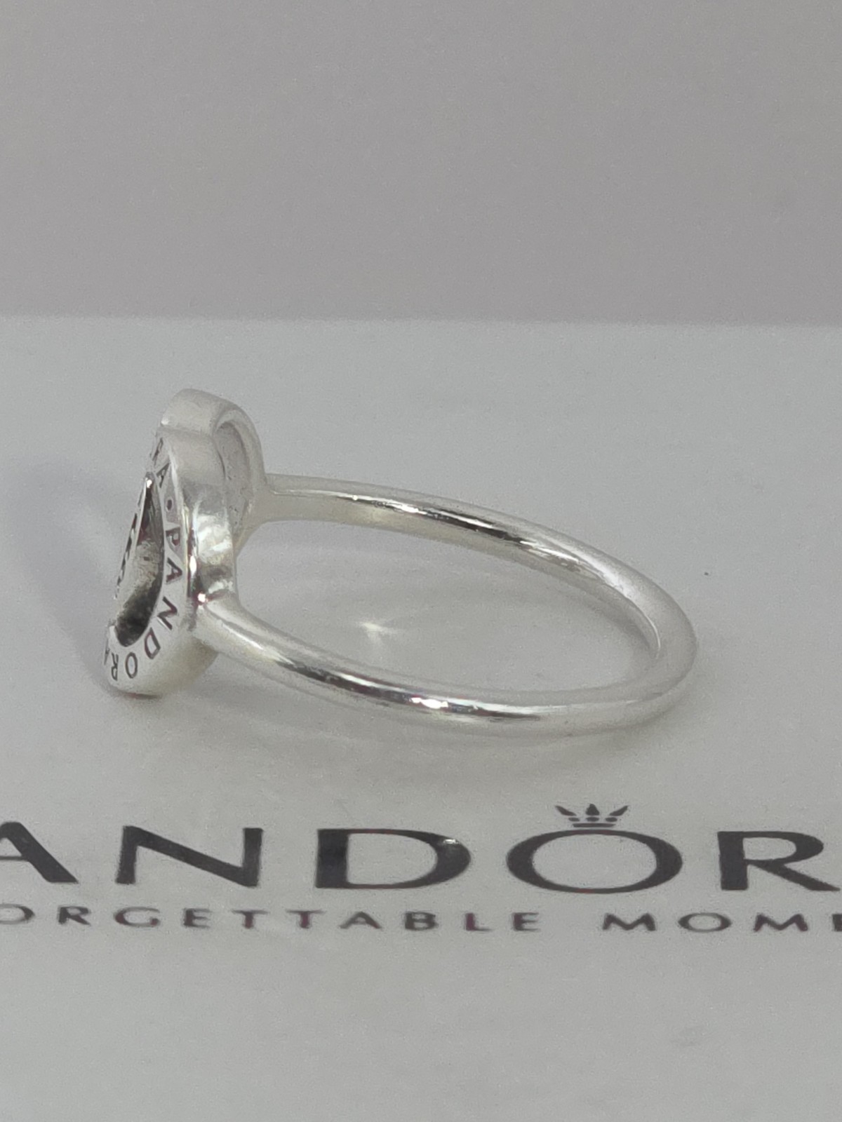 Pandora Sterling Silver Interlocking Signature Circles Ring US 7.0EU 54 196326CZ