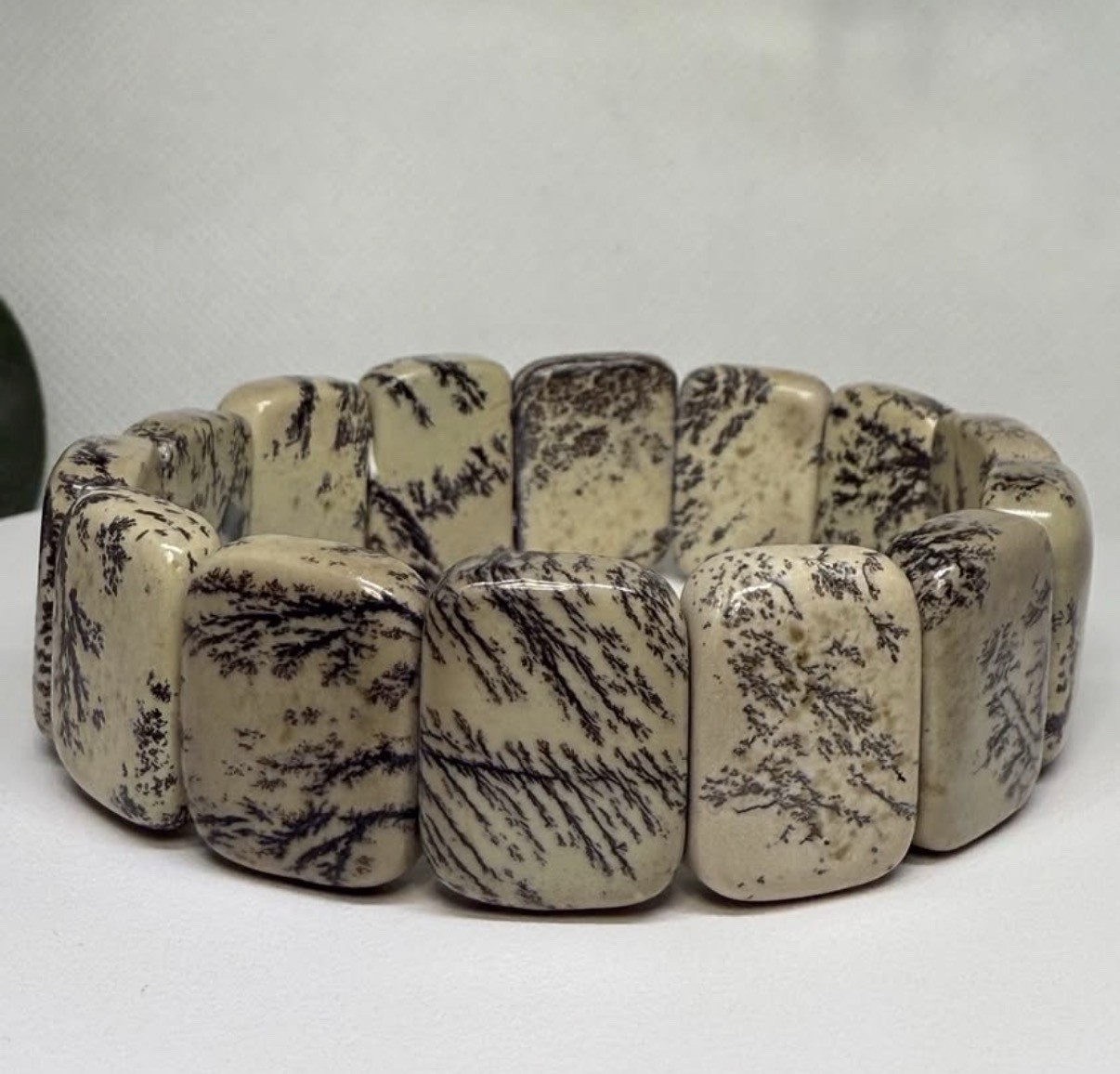 Dendritic Agate Soft Bangle 19.5MM