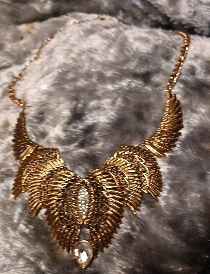Youbella Oxidised Silver-Plated Textured Stone Studded Necklace