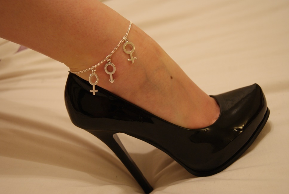 Sexy Premium ‘FMF’ Symbols Anklet Ankle Chain Jewellery Swinger Threesome Fetish