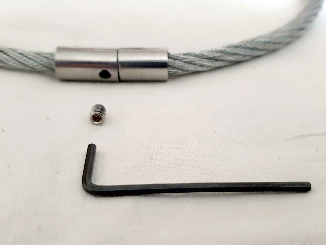 Comfortable Stainless Steel Wire Slave Day Collar Allen Bolt Fetish BDSM UK