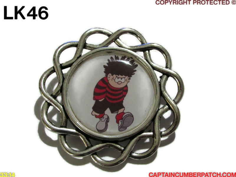 steampunk badge pin Dennis the Menace & Gnasher the Beano cult cartoons #LK46/50