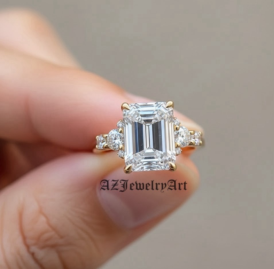 Moissanite Ring 925 Sterling Silver Women’s Engagement Ring.