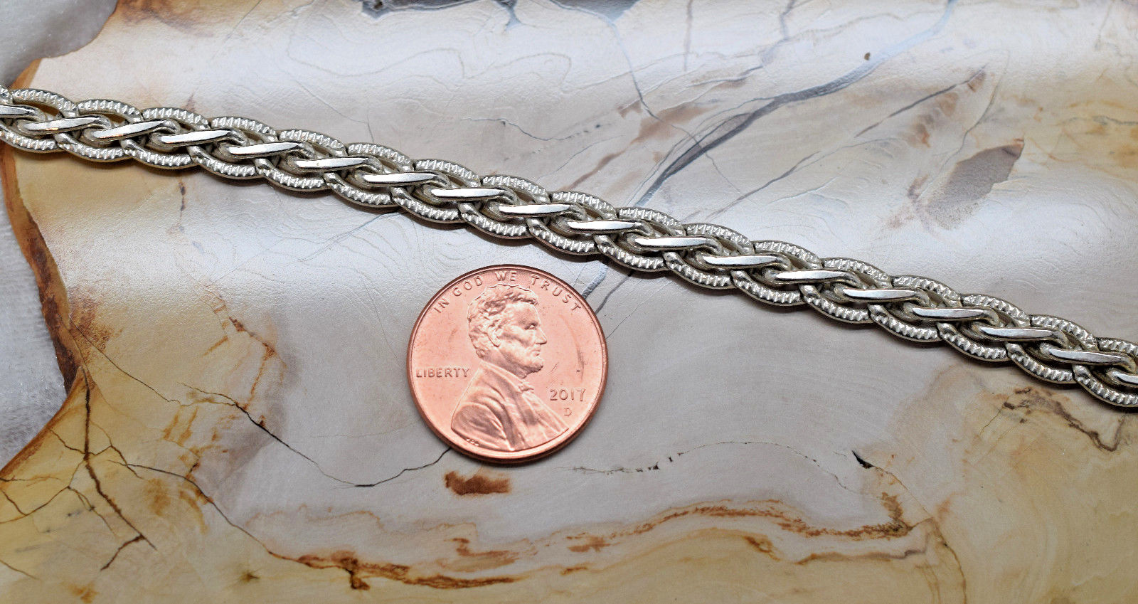 6MM Silver Tone Chain Bracelet New 8″ Lobster Clasp