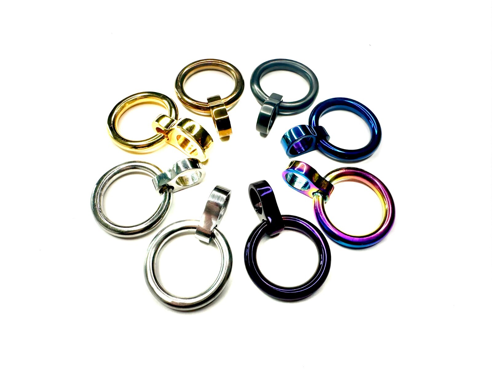 Removable O Ring Pendant for 8mm Locking Collars, Cuffs & Anklets – 8 Colors!