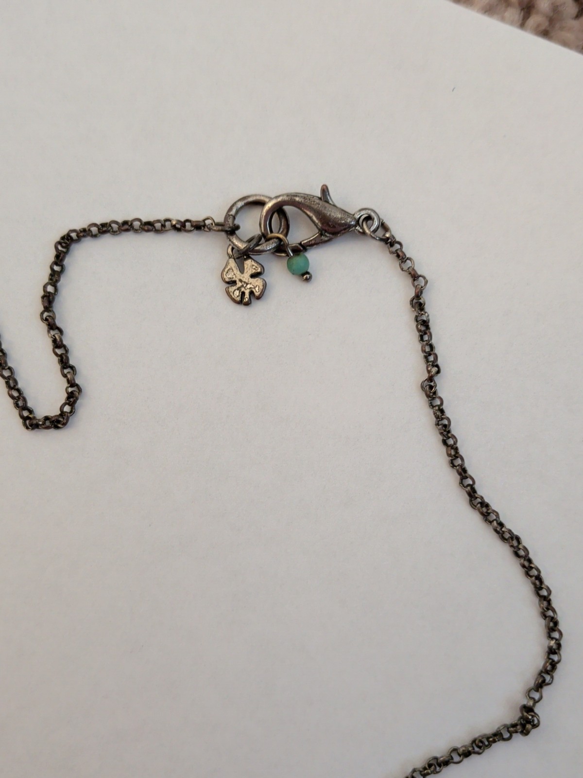 Rare Lucky Brand Boho Statement Necklace Turquoise Teardrop & Camel Charms