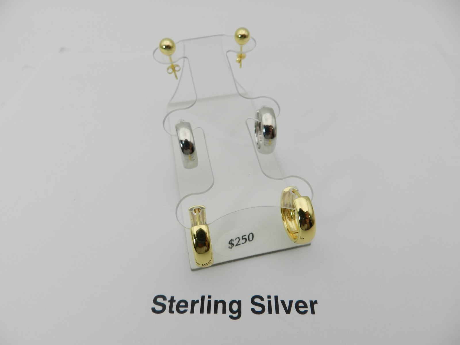 Macy’s 3-Pc. Set Stud & Huggie Hoop Earrings in Sterling Silver