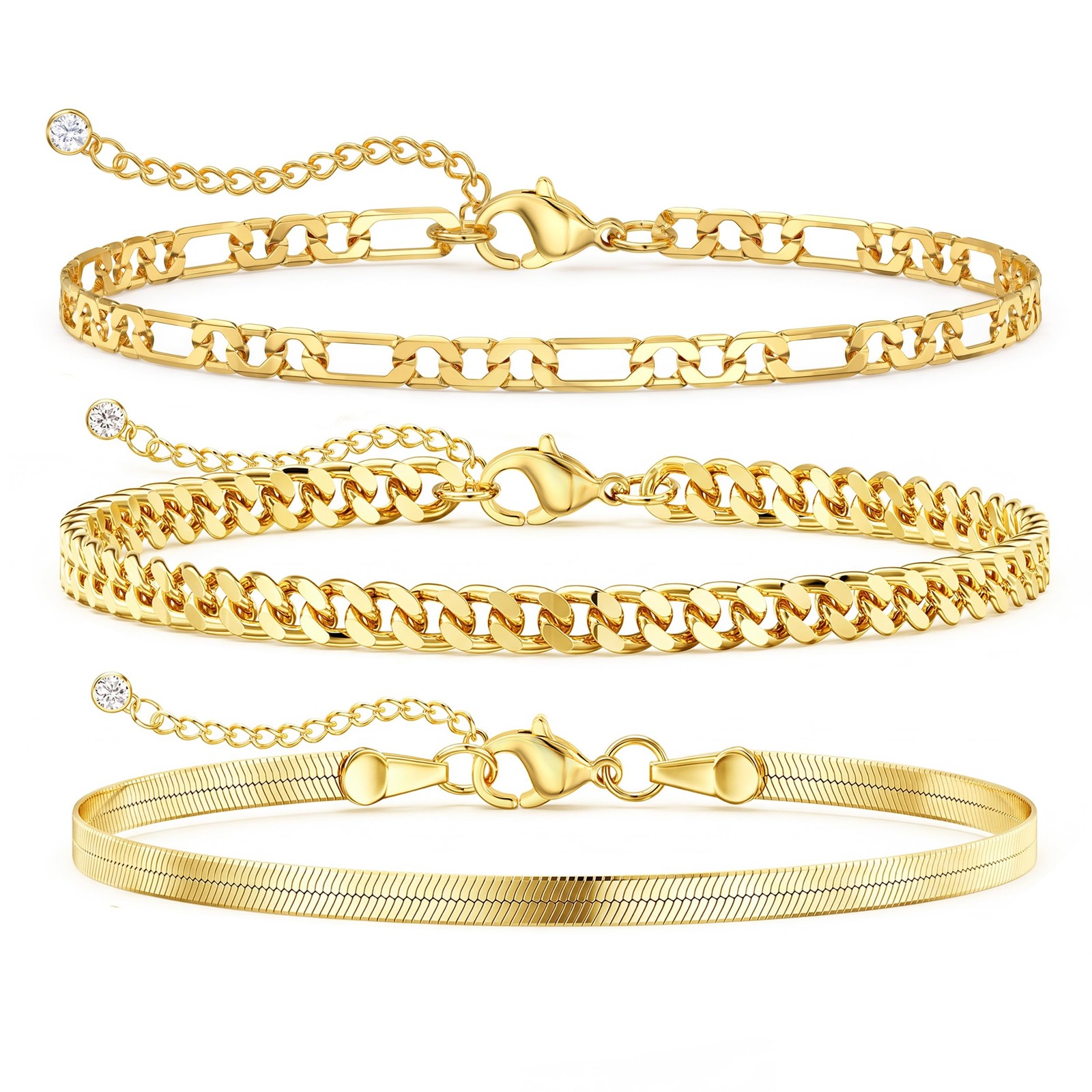 DEARMAY Gold Ankle Bracelets for Women Non Tarnish 8 5 inch, Anklet-A