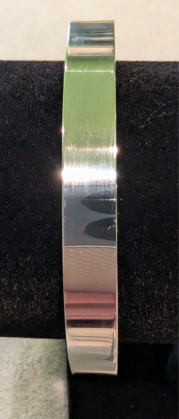 Ladies Silver Cuff Bracelet with saying on inside