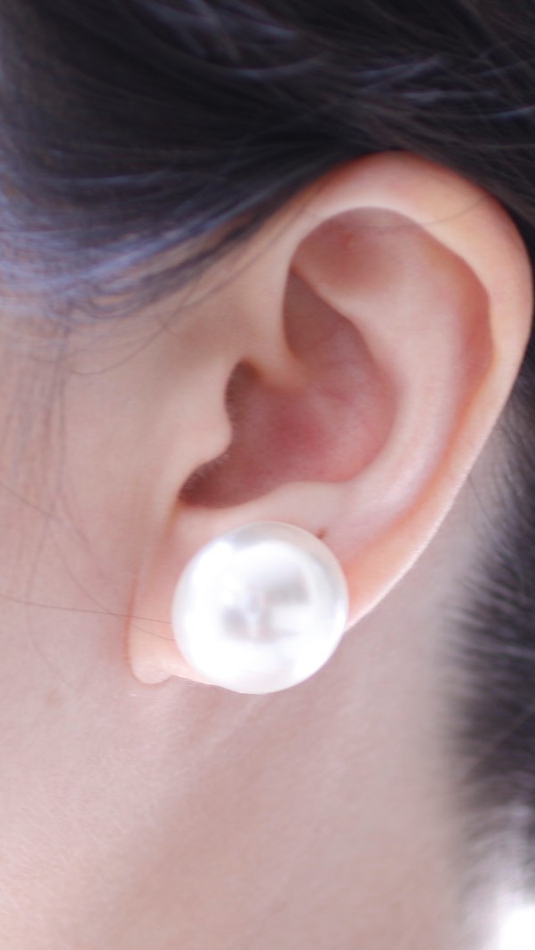 1 Pair Pierced Faux Pearl Button Stud Earrings,18mm or 20mm,9 Colors to choose