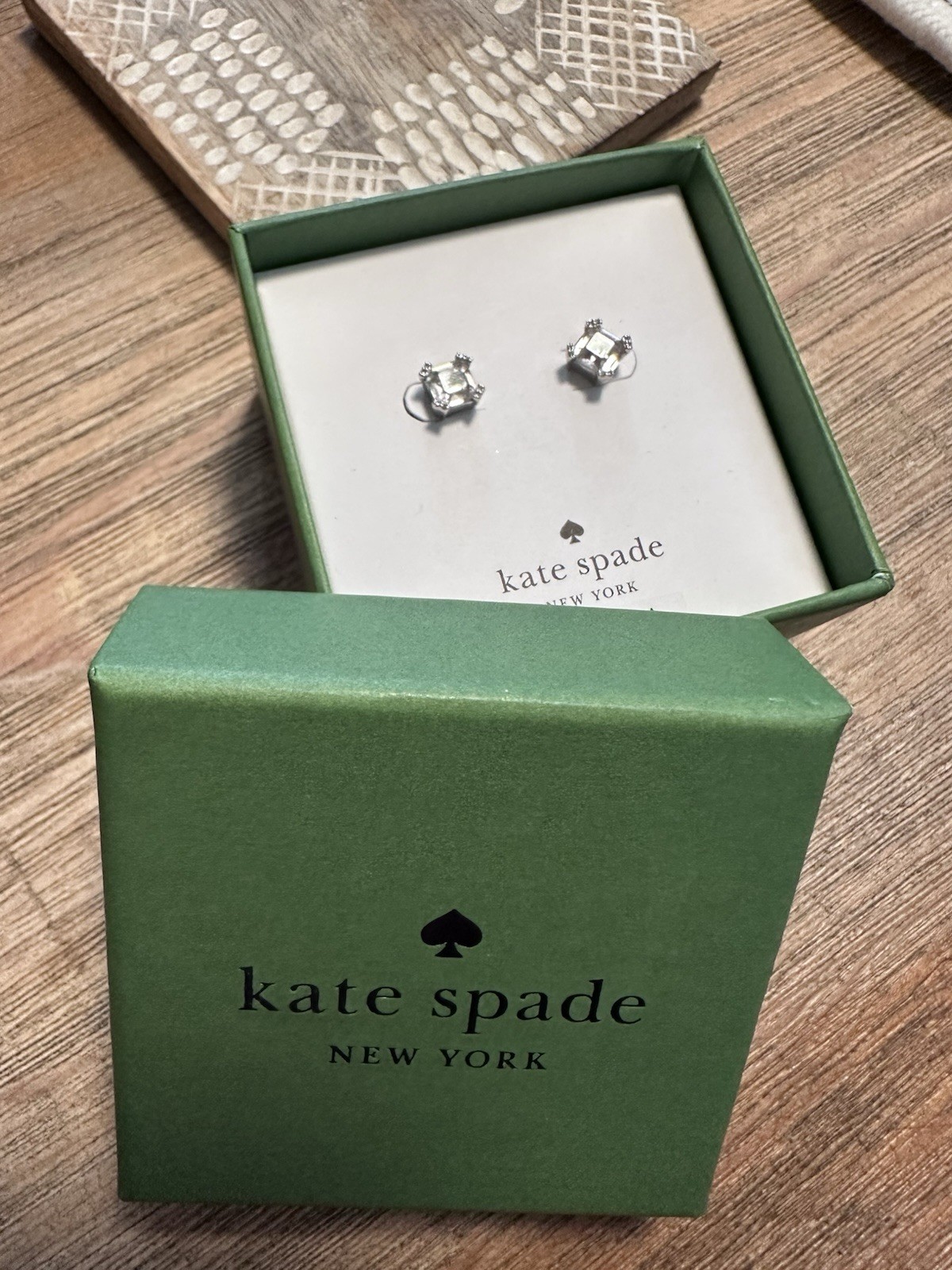 Kate Spade Silver Clear Studs