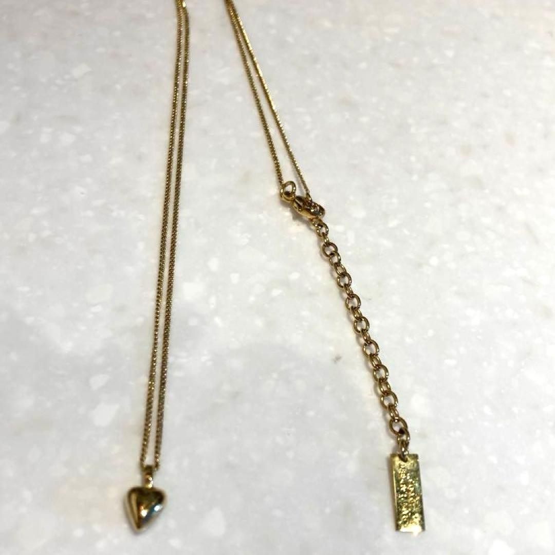 Saint Laurent Heart Necklace Gold