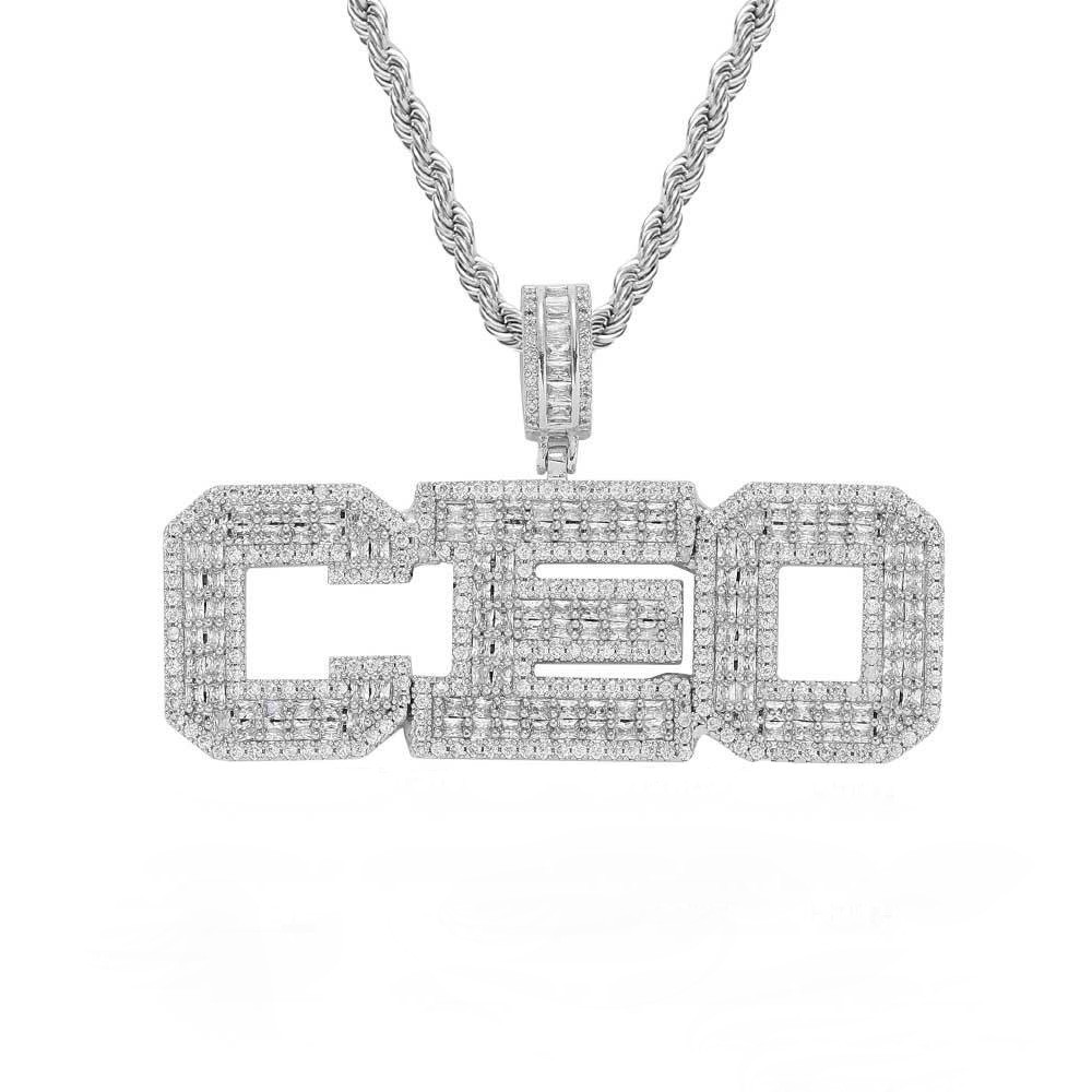 Custom A-Z Name Letters Pendant Necklace 5A Zircons 18K Gold Plated Jewelry Gift