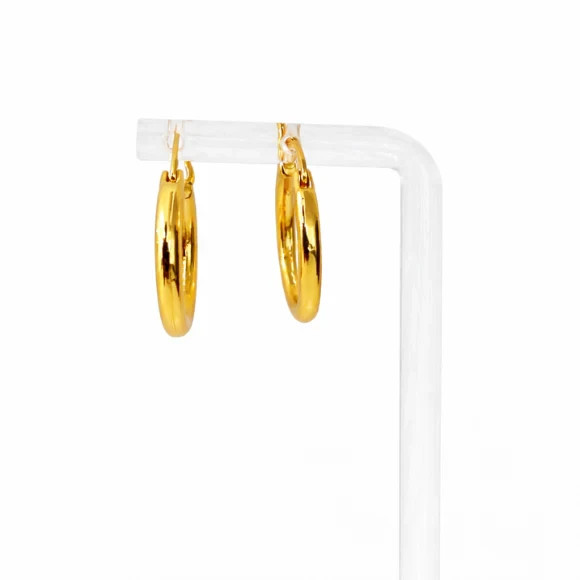 18K Gold Filled Hoop Earrings Durable Everyday Wear Skin-Friendly Women
