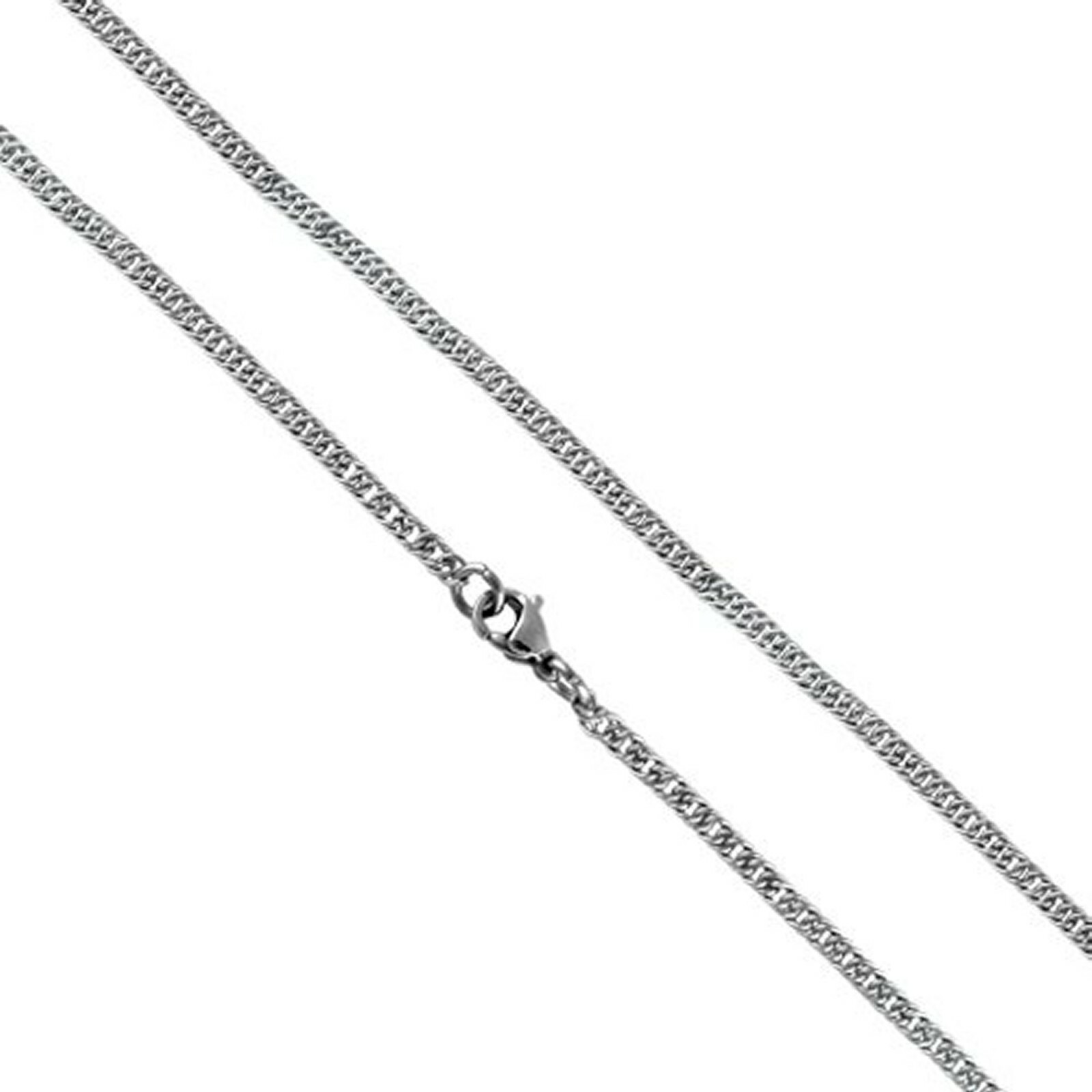 Silver Stainless Steel Tight Link Curb Chain Necklace 2.7mm 18/20/22 Inch