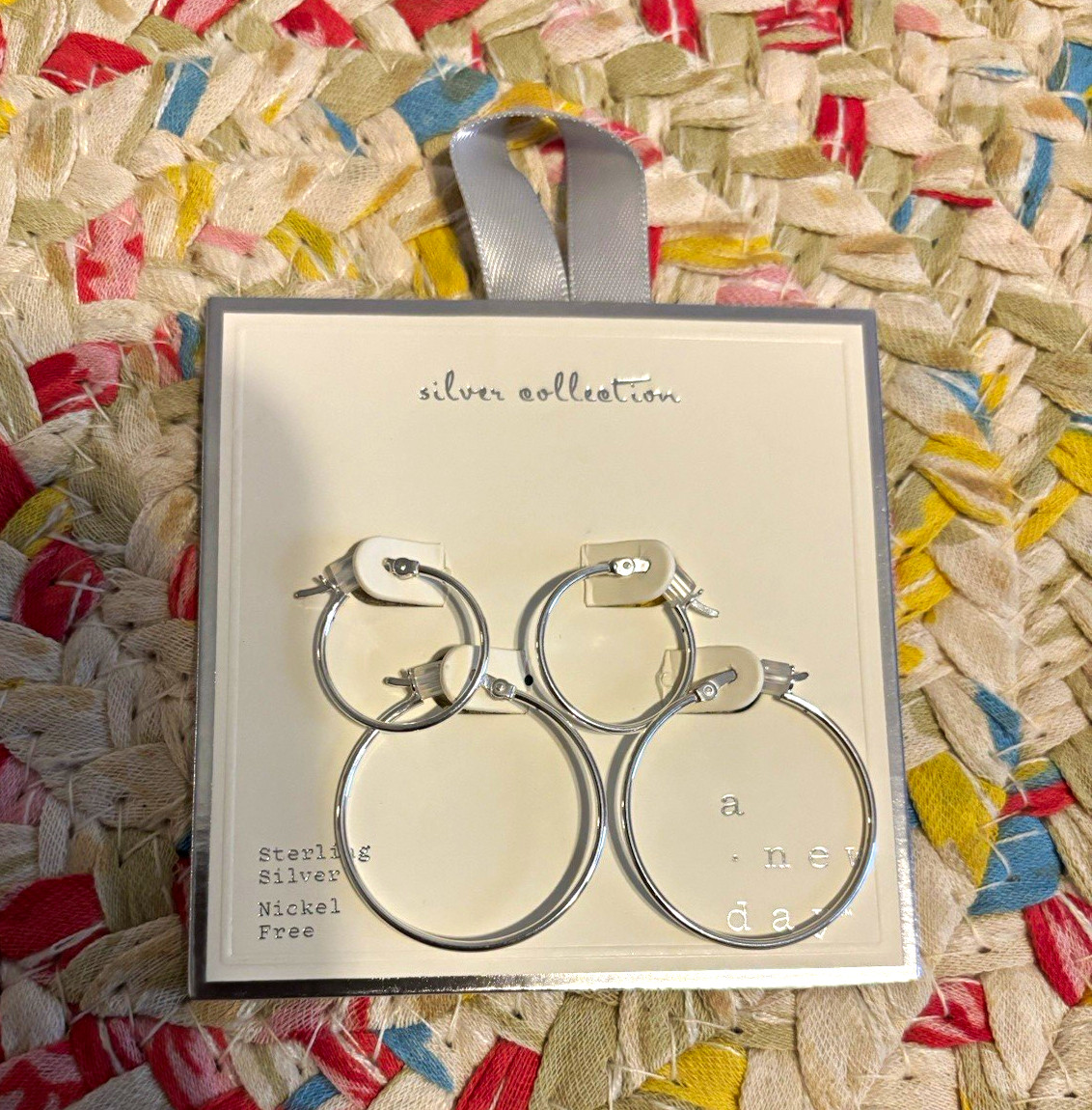 Silver Collection Sterling Silver nickel free Bands Ring Set Mixed Sizes