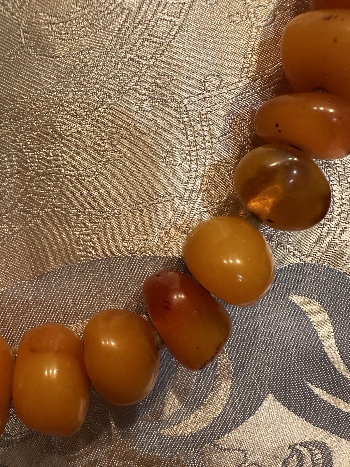 Antique Butterscotch Eggyolk Baltic Amber Necklace 103 grams G2U