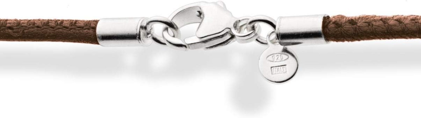 Timeless Italian Leather Necklace with 925 Sterling Silver Clasp – Gift-Ready