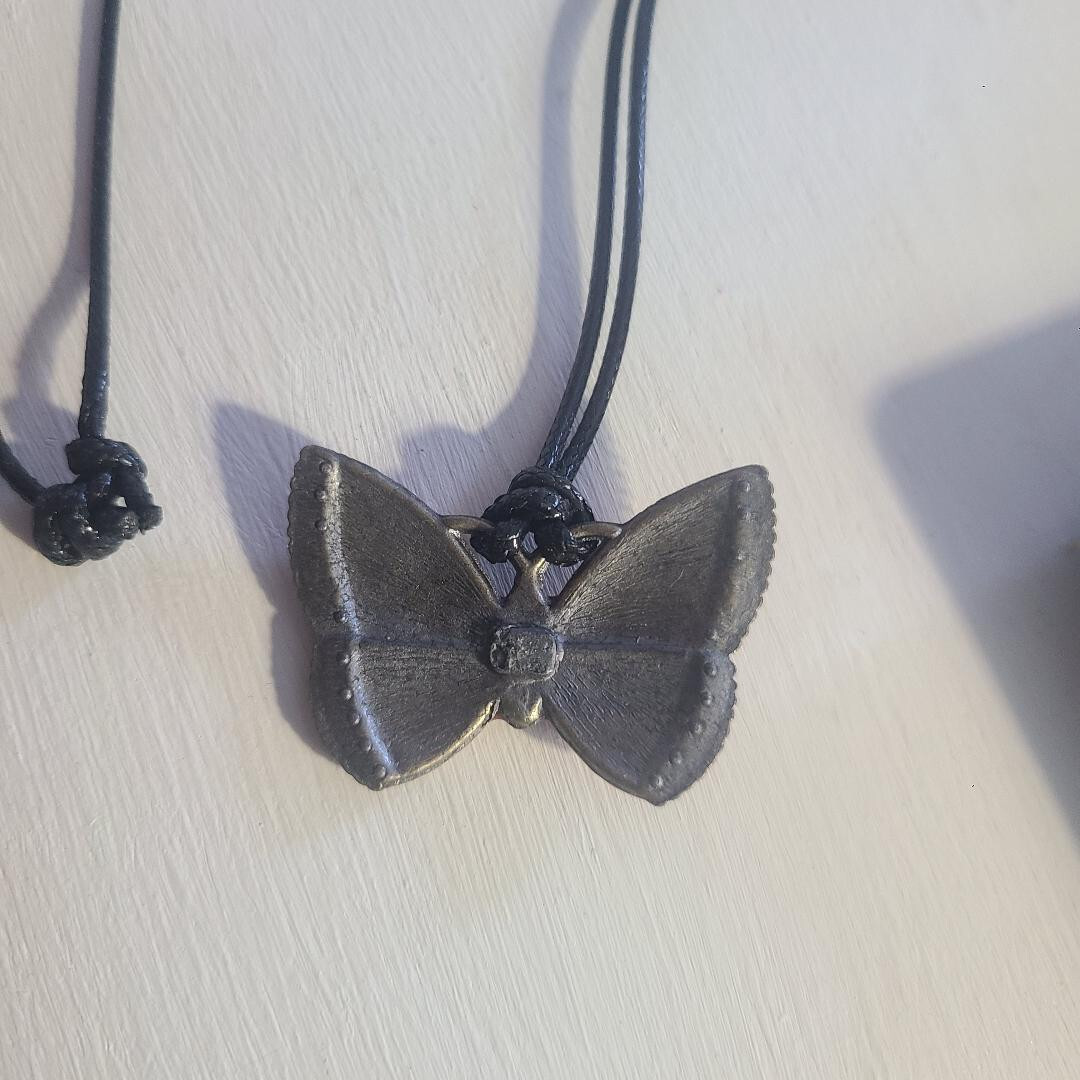 Pink Butterfly Bling Mariposa Necklace Choker – Metal Ruby Rhinestone Leather