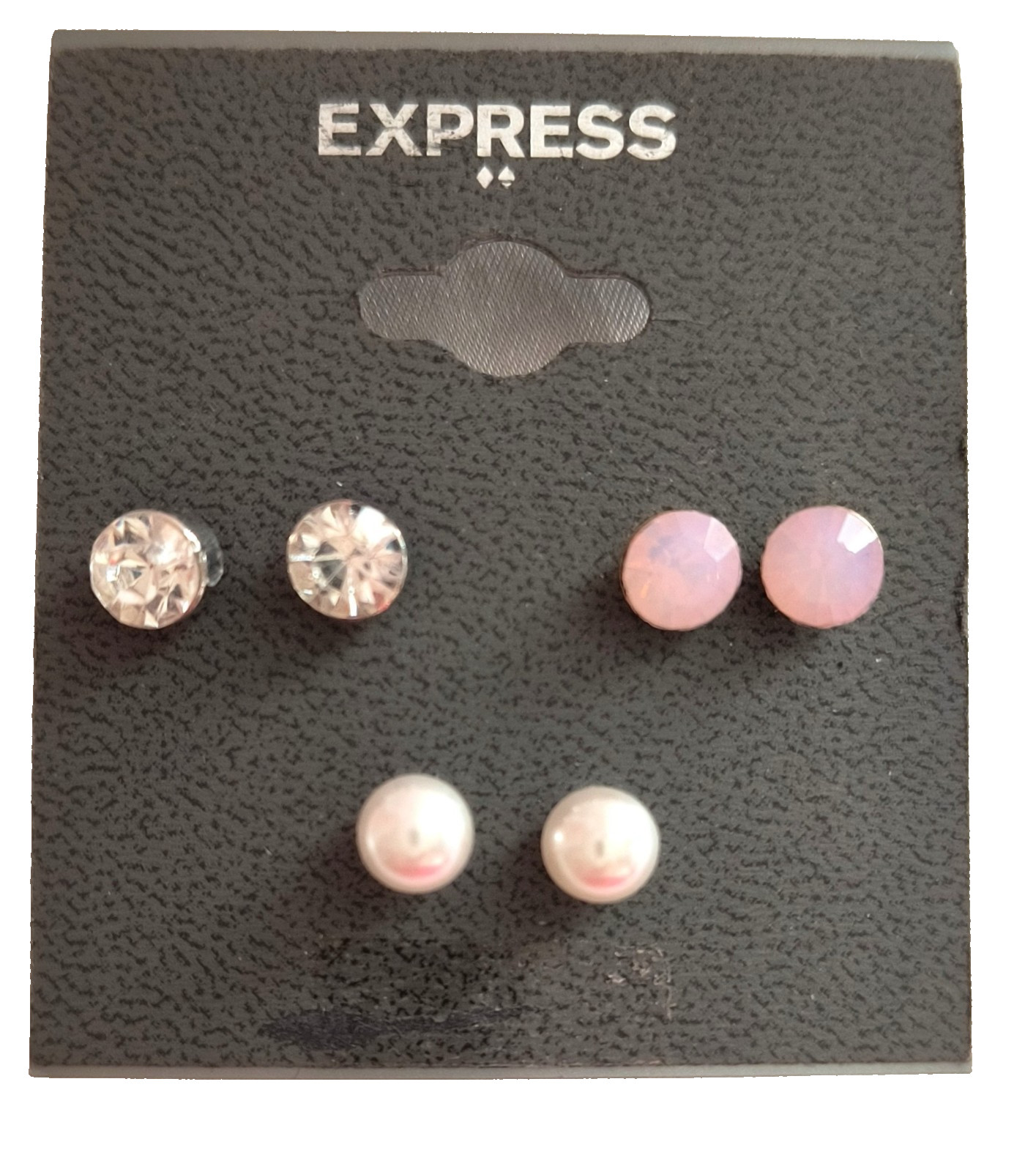 New With Tags EXPRESS 3 Pairs Earrings for Pierced Ears Multicolor Stud/Post
