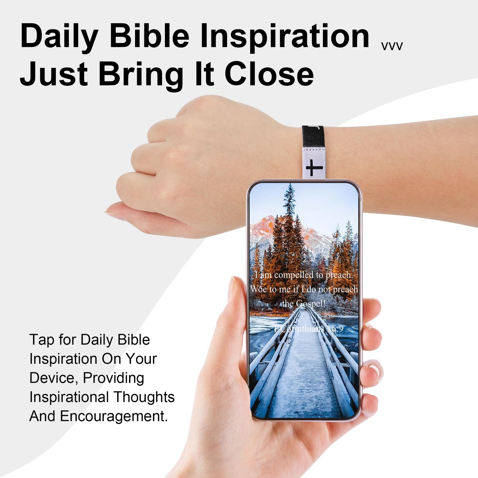Pmormyy Daily Bible Verse Jesus is King Bracelet, Christian Jesus Wearable Br…