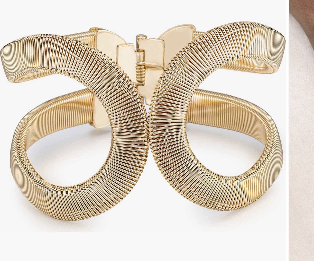 Ettika Gold Flex Hinge Cuff Bracelet