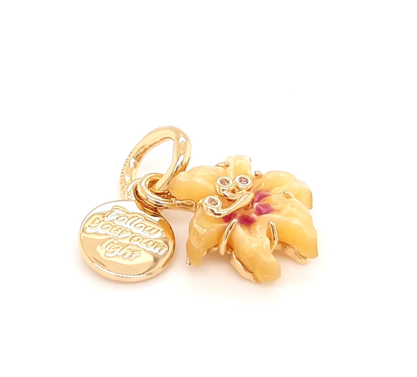 GENUINE PANDORA x DISNEY Tangled Sundrop Flower Charm 14K Gold Plating 764020C01
