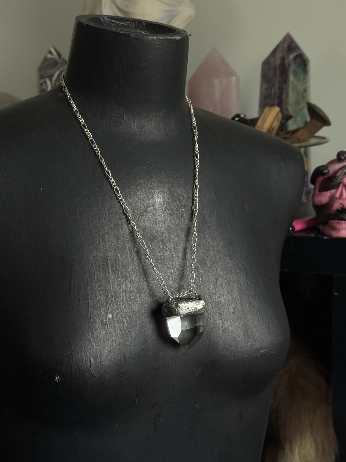 Crystal clear quartz aaa quality crystal necklace pendant healing jewelry