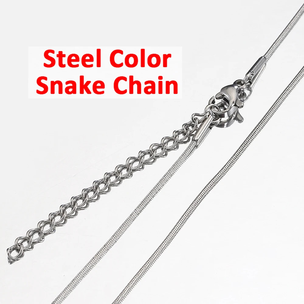 10Pcs Stainless Steel Bead Chain Necklace DIY Jewelry Making Lobster Clasp 45cm