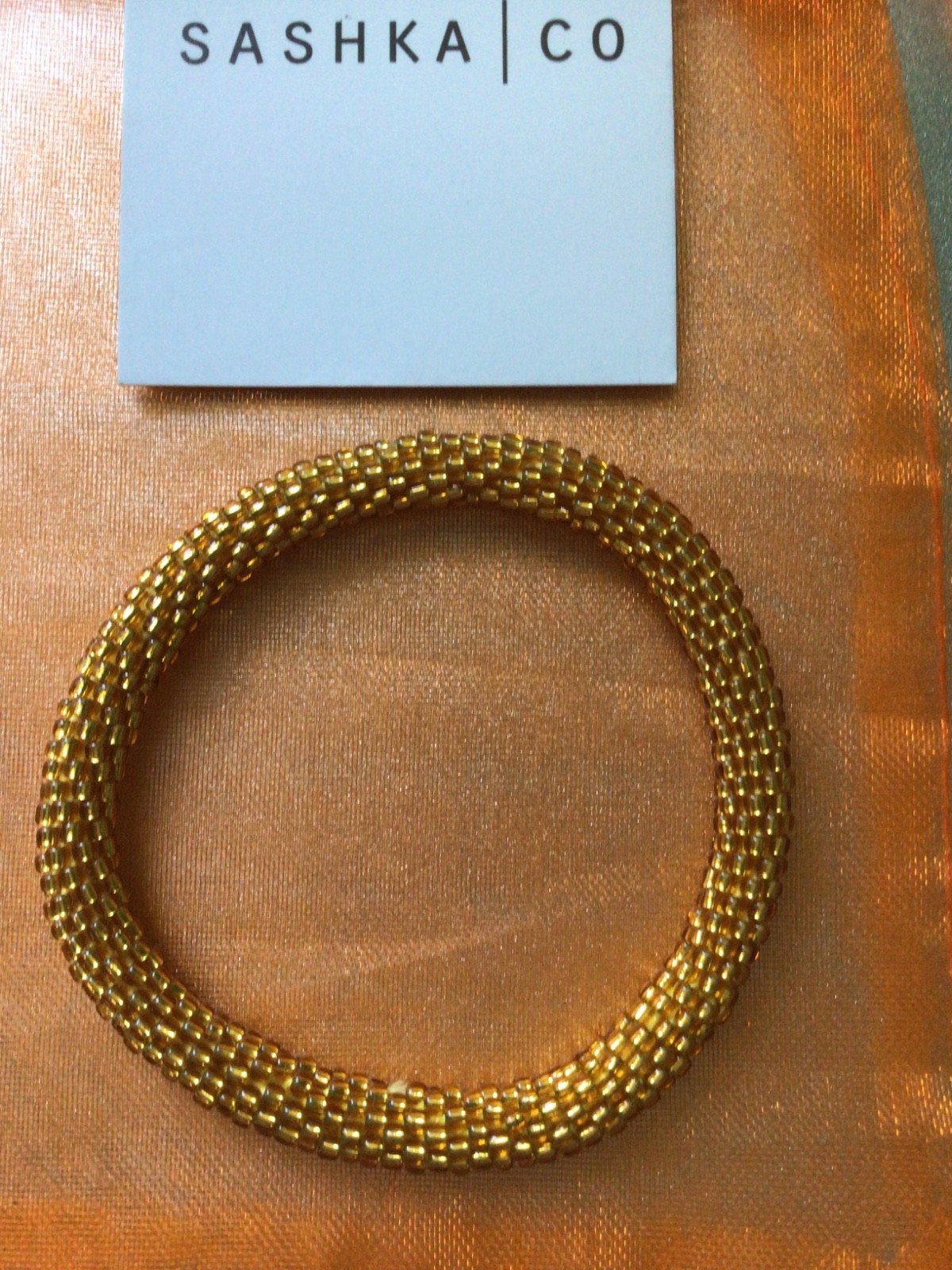 RED & GOLD 7″ ROLL ON SASHKA BRACELETS, 3 PCS