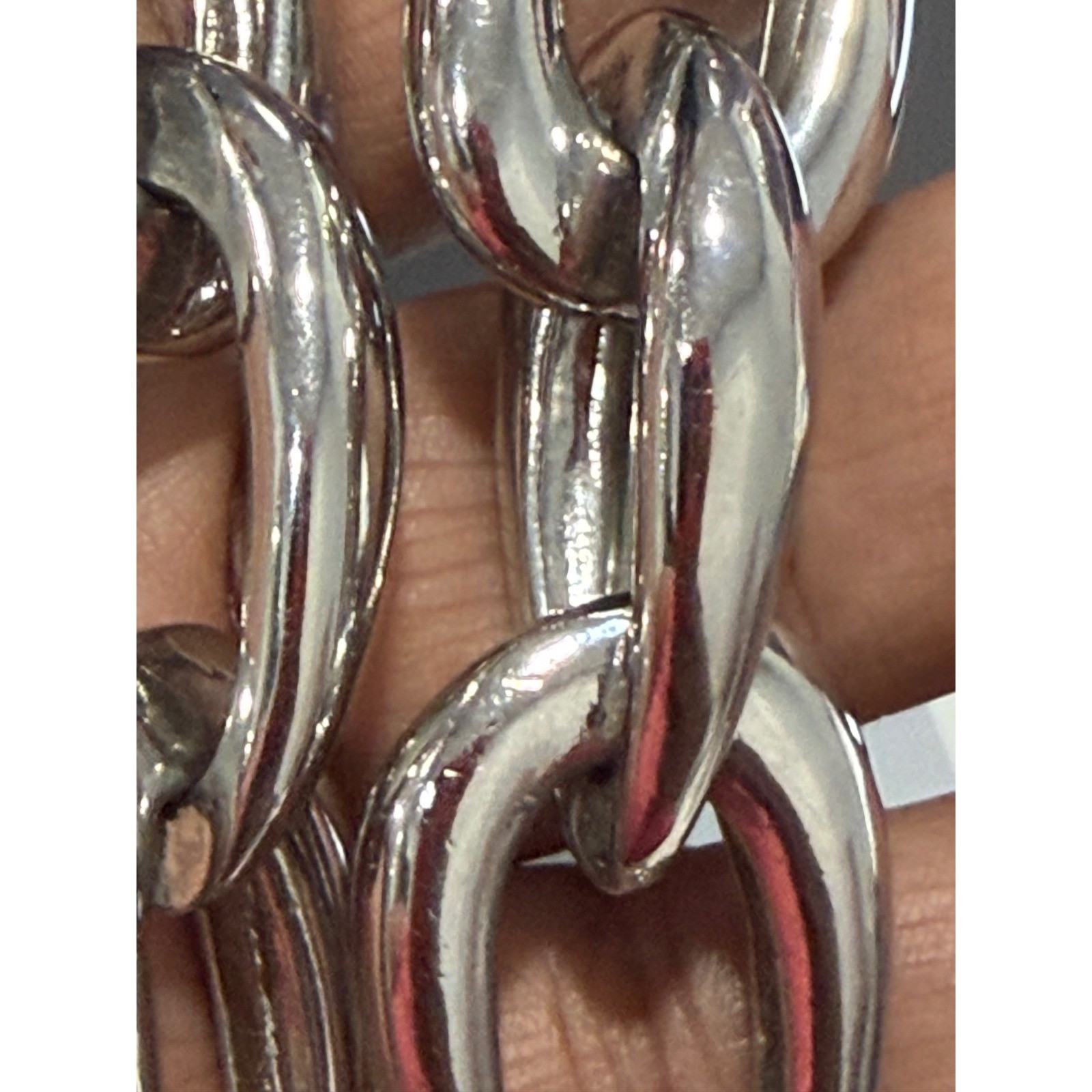 Vince Camuto Chunky Chain Necklace Silver Tone Chunky Heavy Toggle Statement