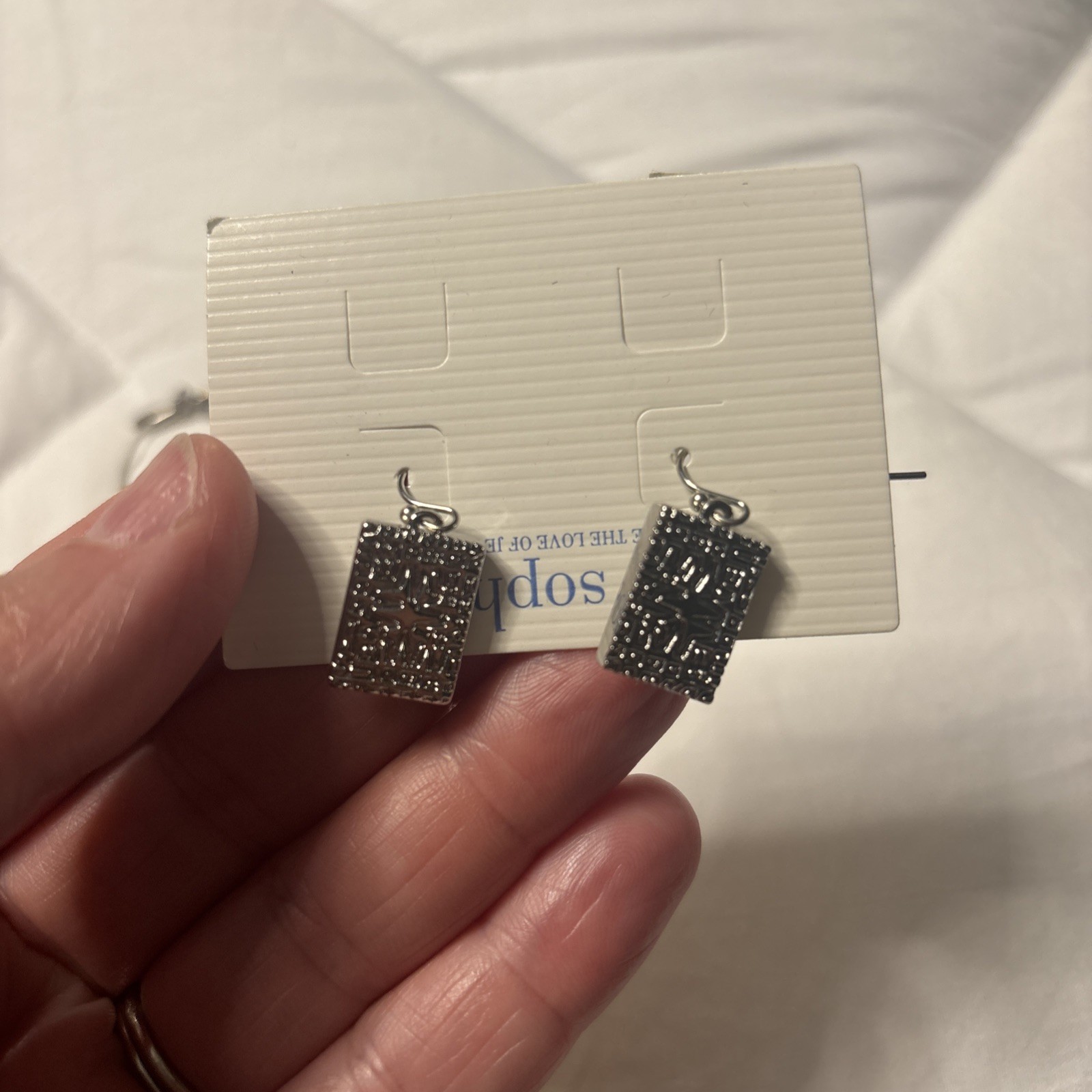 Lia Sophia Necklace Earrings Silver Tone