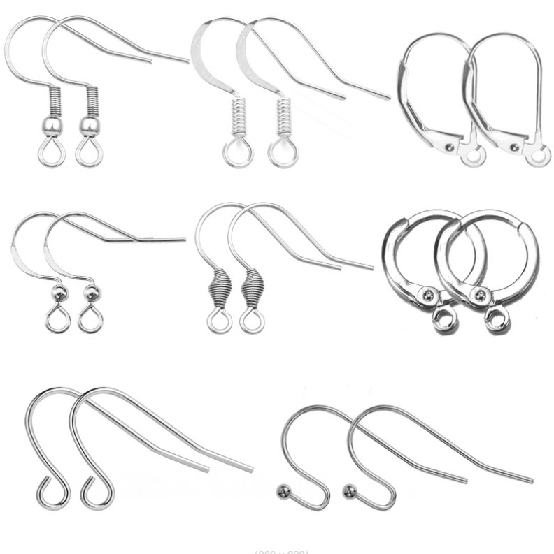 10Pcs Stainless Steel French Clip Ear Wire Earrings Hook Drop Jewelry Making PS1