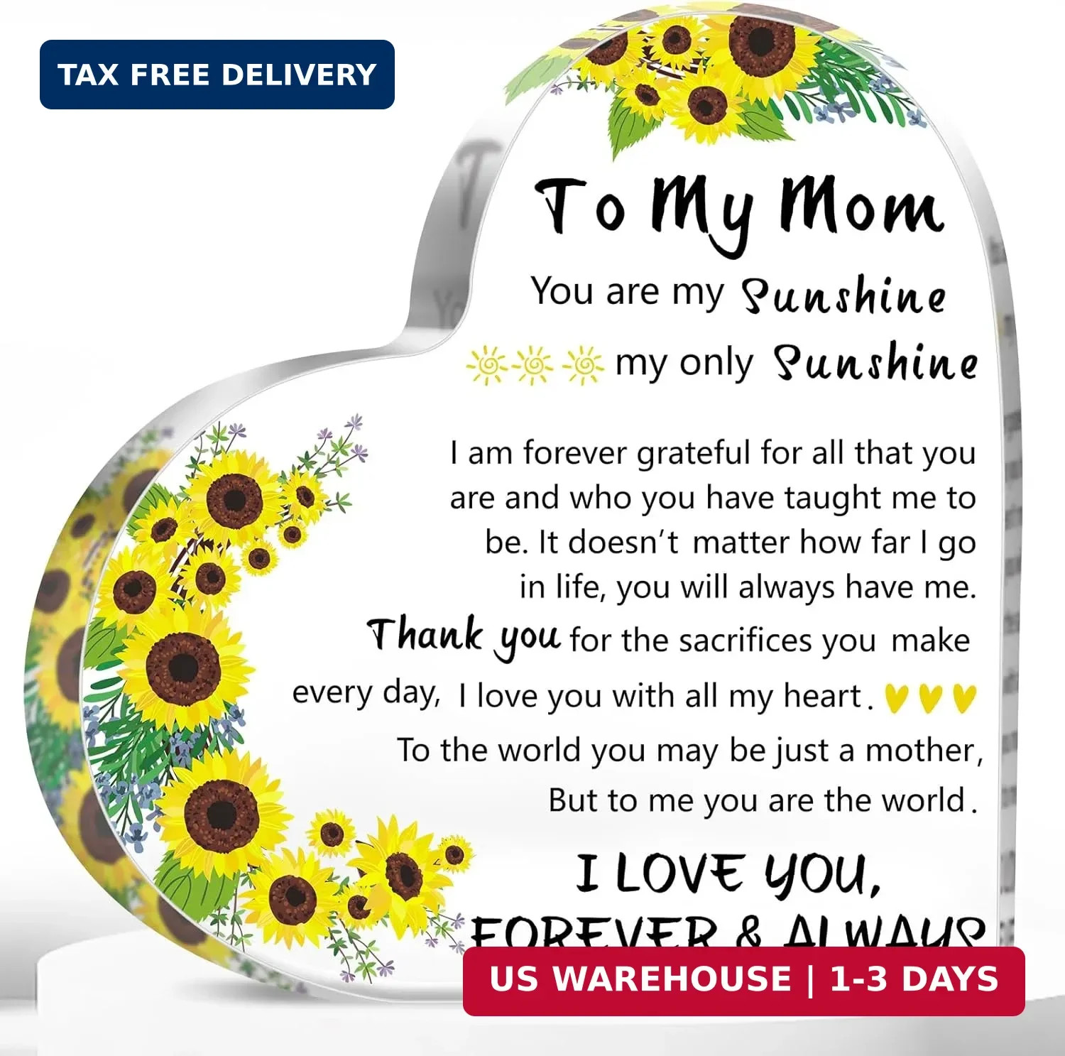 Gifts for Mom, Mothers Day from Husband Daughter Son, Birthday Women Wife Gifts