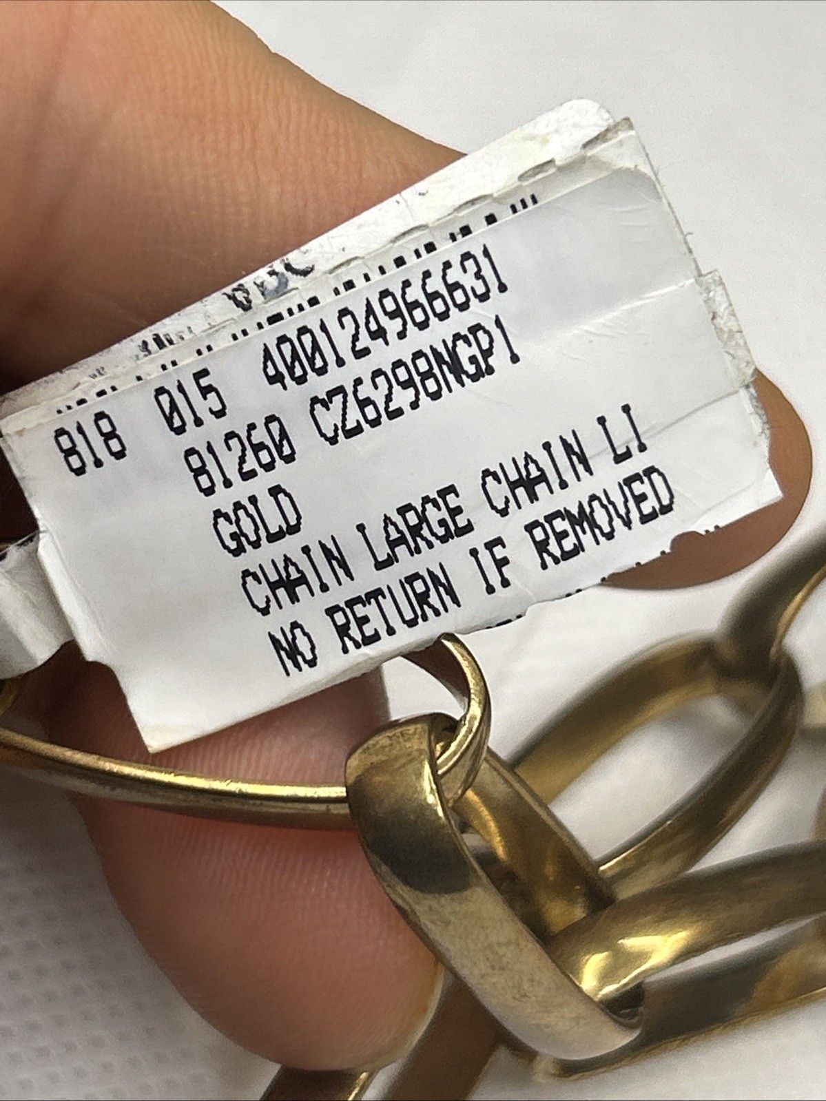 New 14k Gold Plated Plaque Necklace Size Medium