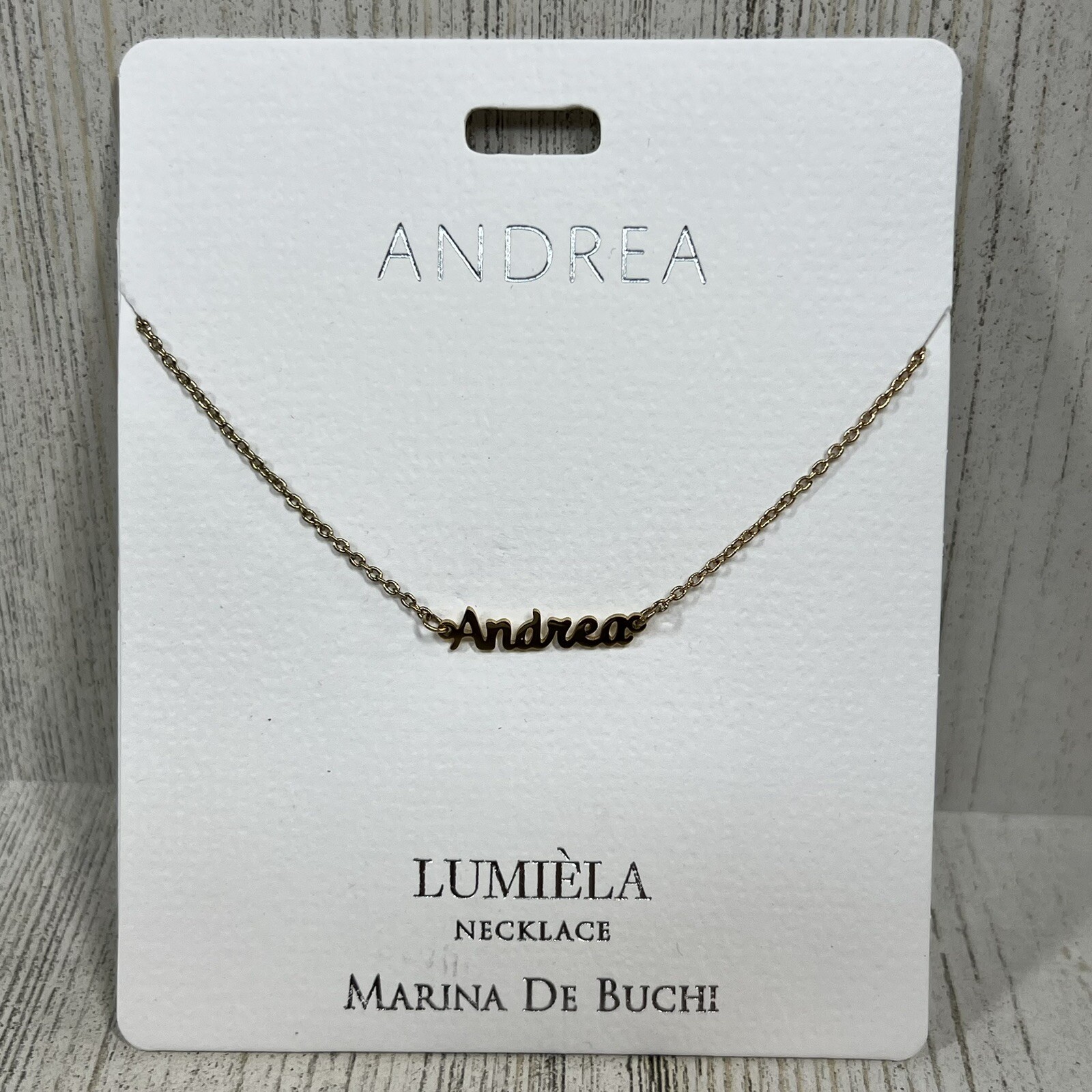 Lumiela “ANDREA” Necklace Gold Color 15”-20” Nickel Free Marina De Buchi NEW