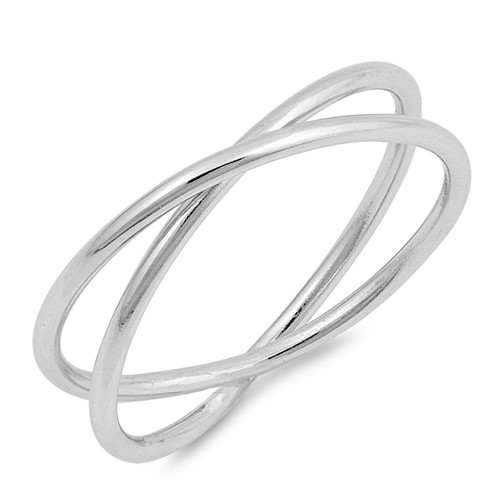 Sterling Silver 925 PRETTY CRISS CROSS SILVER RINGS SIZES 4 to 13**