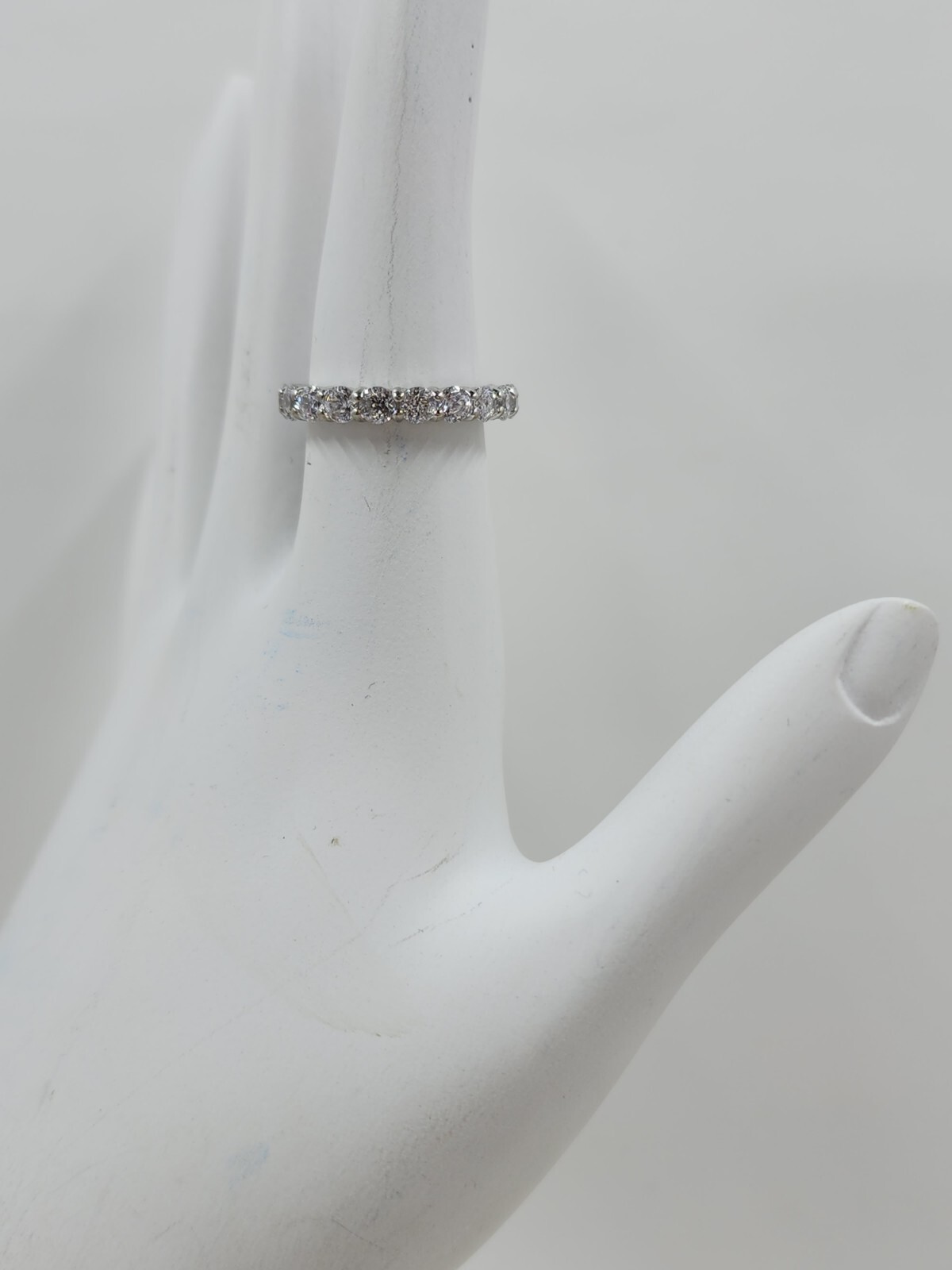 Diamonique 100-Facet Cubic Zirconia Eternity Band Sterling Silver